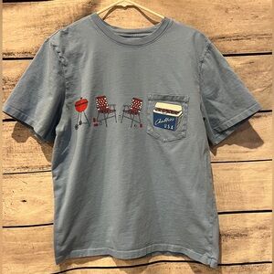 Chubbies Blue American Summer BBQ Barbecue Cotton T-Shirt Grill Chairs Cooler